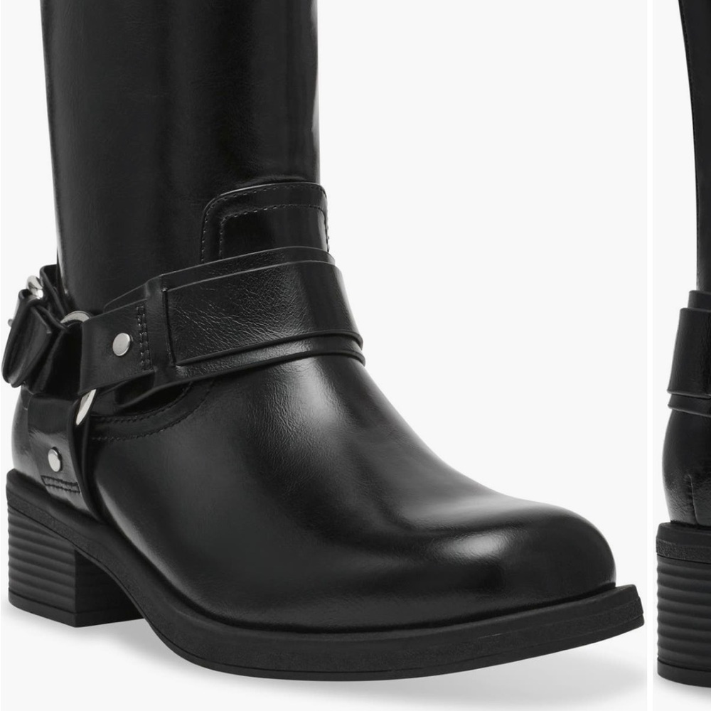 Dolce Vita Black Moto Heeled Boots